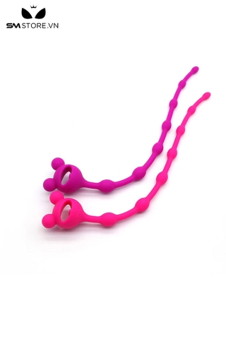 SMT1677 - Anal bead bằng silicon thiết kế đầu hình mickey dài 20cm