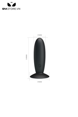 SMT972 - Máy rung hậu môn silicon điều khiển từ xa sạc USB dài 110mm
