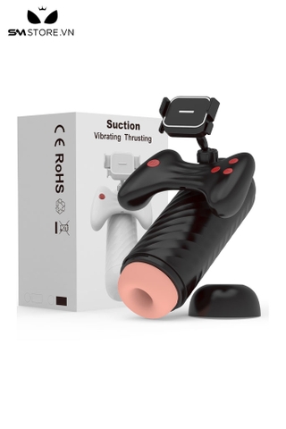 SMT2720 - Cốc thủ dâm tự đông rung hút có chỗ gắn điện thoại