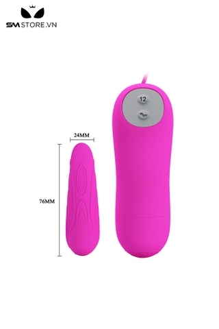 SMT2546 - Trứng rung tình yêu cực mạnh có 12 tần số dài 76mm