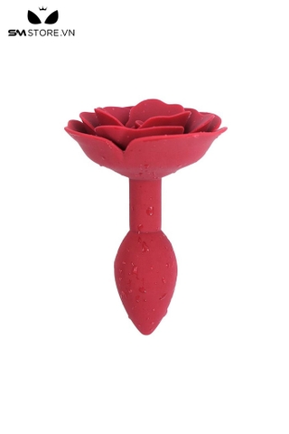 SMT1721 - Đồ chơi hậu môn silicon hình bông hoa hồng dài 11cm
