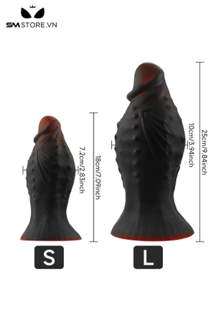 SMT2304 - Dương vật giả hình con cá lóc silicon mềm dẻo có 2 size