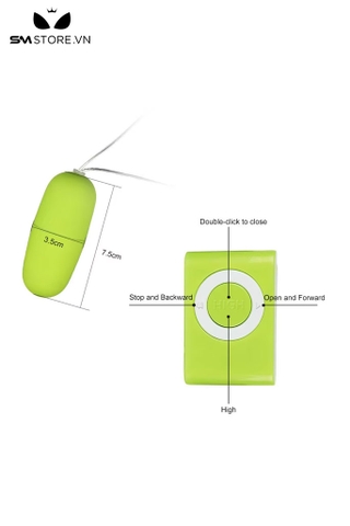 SMT1937 - Trứng rung mini nhựa không dây điều khiển từ xa dài 7.5cm