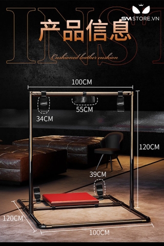 SMT872 - Bộ xà cố định tư thế có thể tháo rời kèm còng tay dài 120cm