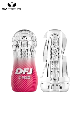 SMT2430 - Cốc thủ dâm trong suốt DFJ có kiểu xoay hút và kích thích