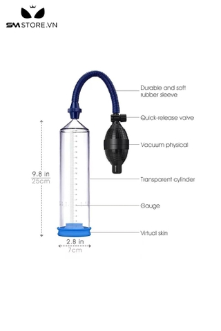 SMT767 - Máy tập dương vật thủ công cao cấp xả nén dài 25cm