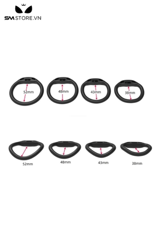 SMT2677 - Khóa dương vật nhựa tổ ong nhỏ vòng cung có 4 size