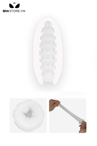 SMT1098 - Cốc thủ dâm mini cầm tay silicon có thể kéo dãn dài 7.5cm