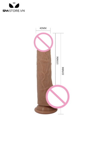 SMT2763 - Dương vật giả rung thụt Pretty Love điều khiển từ xa dài 115mm