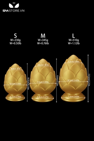 SMT2934 - Anal huge hình bông hoa vàng silicon đa kích cỡ