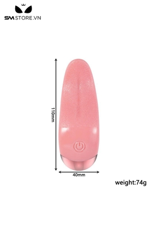 SMT556 - Lưỡi silicon rung với 10 chế độ tỏa nhiệt dài 113mm sạc qua USB