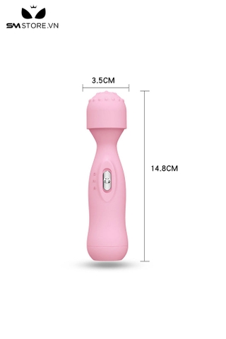 SMT1702 - Chày rung mini silicon với phần đầu có gai dài 14.8cm