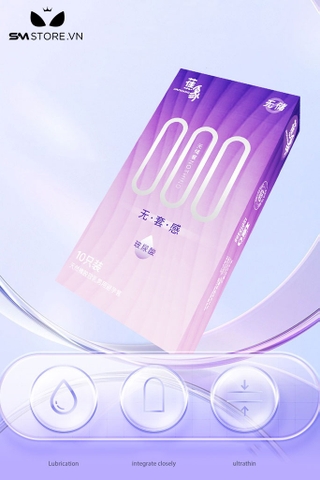 SMT1384 - Bao cao su siêu mỏng 000 dành cho nam dài 160mm