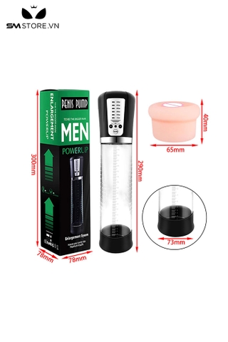 SMT765 - Máy tập dương vật sạc pin có chia cm trên thân dài 295mm
