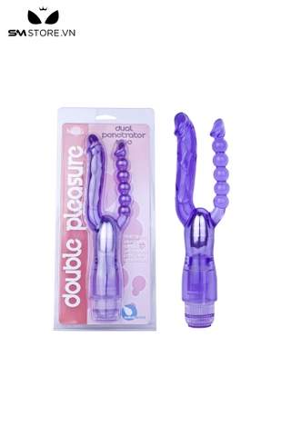 SMT482 - Máy rung hậu hôn 1 đầu dương vật và 1 đầu vòng bi dài 26.7cm