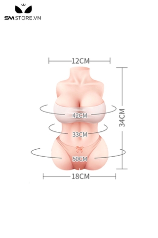 SMT1072 - Búp bê tình dục nửa thân có âm đạo ngực và mông to