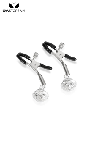 SMT394 - Kẹp núm vú hình chuông với họa tiết hoa văn