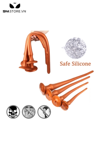SMT854 - Anal butt plug đuôi heo silicon cao cấp mềm mại với 3 size