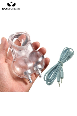 SMT2963 - Vòng đeo gốc dương vật kích điện đeo bìu dài 10.5cm