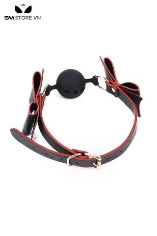 SMT1407 - Đồ chơi bịt miệng gắn nơ ball gag silicon đường kính 4cm