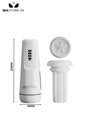 SMT1455 - Cốc thủ dâm rung tự động có gân nổi ôm sát và âm thanh