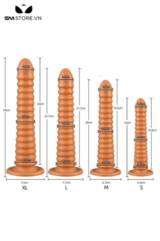 SMT2921 - Anal long siêu dài silicon có đế dính tường và 3 size