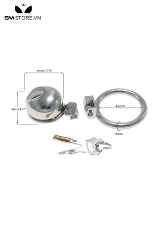 SMT576 - Khóa dương vật inox đầu tròn có khóa đường kính 45mm