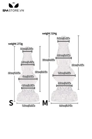 SMT2166 - Phích cắm hậu môn xoắn ốc dính tường có 2 kích cỡ