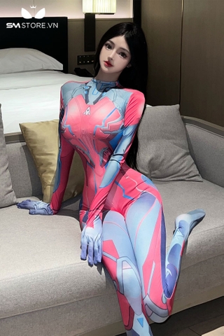 SMS687 - Cosplay người nhện ôm dáng đỏ hồng hở đáy khóa kéo trước