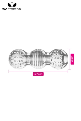 SMT987 - Cốc thủ dâm silicon trong suốt có gai dài 15cm