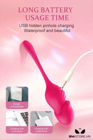 SMT1977 - Trứng rung điều khiển từ xa đầu dương vật dài 19.4cm