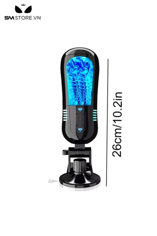 SMT550 - Cốc thủ dâm rung silicon gắn tường dài 26cm màu đen