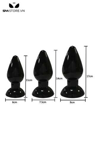 SMT2918 - Đồ chơi hậu môn hình thoi trơn có 3 kích thước