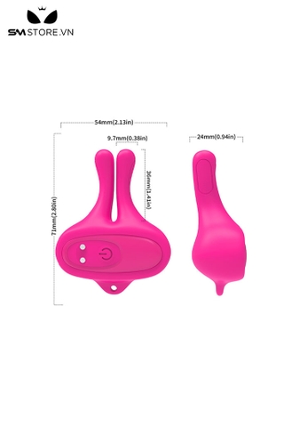 SMT2067 - Máy rung kẹp núm vú bằng silicon có 9 tần số dài 7.1cm