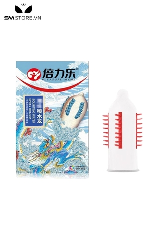 SMT452 - Bao cao su đầu rồng có gai chất liệu mủ cao su size 52mm