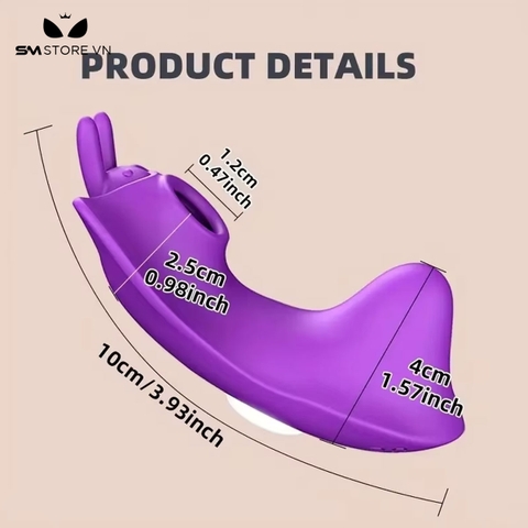 SMT1849 - Máy rung hút âm vật hình con bướm kèm sốc điện