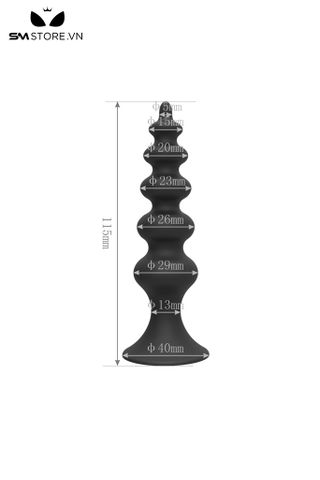 SMT1681 - Butt plug đồ chơi hậu môn bằng silicon dài 115mm