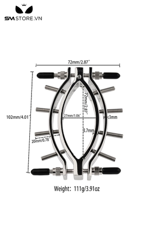 SMT2848 - Kẹp mép âm hộ inox thiết kế có 8 đinh dài 102mm