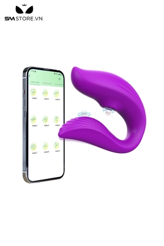 SMT1232 - Trứng rung silicon hình chữ U dài 24.5cm có điều khiển xa