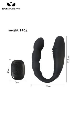 SMT1602 - Máy rung 2 đầu silicon hình chữ U có 10 chế độ dài 11.8cm