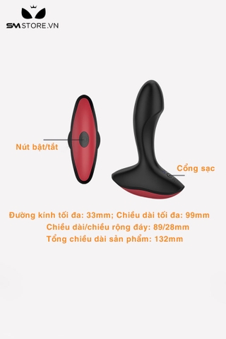 SMT1056 - Đồ chơi hậu môn silicon điều khiển qua APP không giới hạn