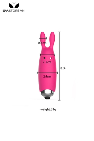 SMT1865 - Máy rung mini hình tai thỏ dài 8.3cm có độ ồn thấp