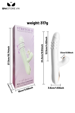 SMT2405 - Dương vật giả rung xoay thụt kết hợp tỏa nhiệt dài 21cm