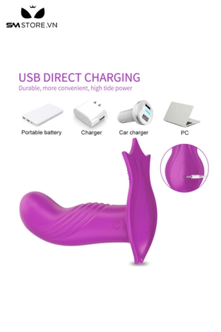 SMT1840 - Máy rung đầu dương vật có 10 tần số silicon xoay 360 độ