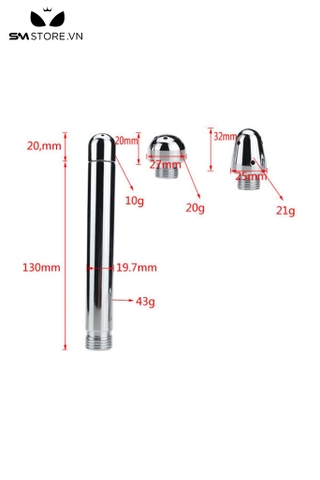SMT137 - Thanh xịt hậu môn kèm bộ 3 đầu xịt dài 13cm