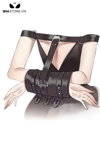 SMT1484 - Bộ cố định tư thế khóa tay da PU màu đen dài 61cm