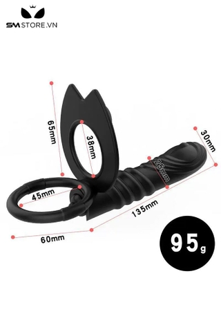 SMT1123 -  Dương vật giả silicon dài 135mm kèm vòng đeo dildo