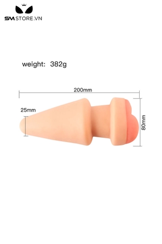 SMT2225 - Hậu môn giả mix phích cắm dài 20cm silicon mềm