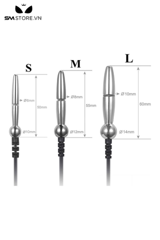 SMT3040 - Sounding đồ chơi niệu đạo inox trơn có chế độ sốc điện