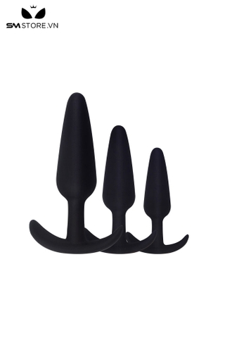 SMT435 - Butt plug chất liệu silicon mềm mại màu đen giúp tăng khoái cảm